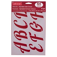 3.5" Italic Script Alphabet Stencils by Craft Smart®
