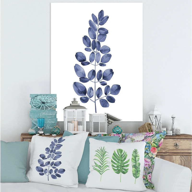 Designart - Navy Blue Eucalyptus II