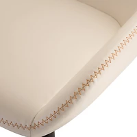 Glitzhome® Mid-Century Leatherette Gaslift Adjustable Swivel Bar Stool Set