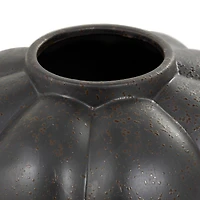 11" Black Ceramic Wide Bubble Inspired Vase