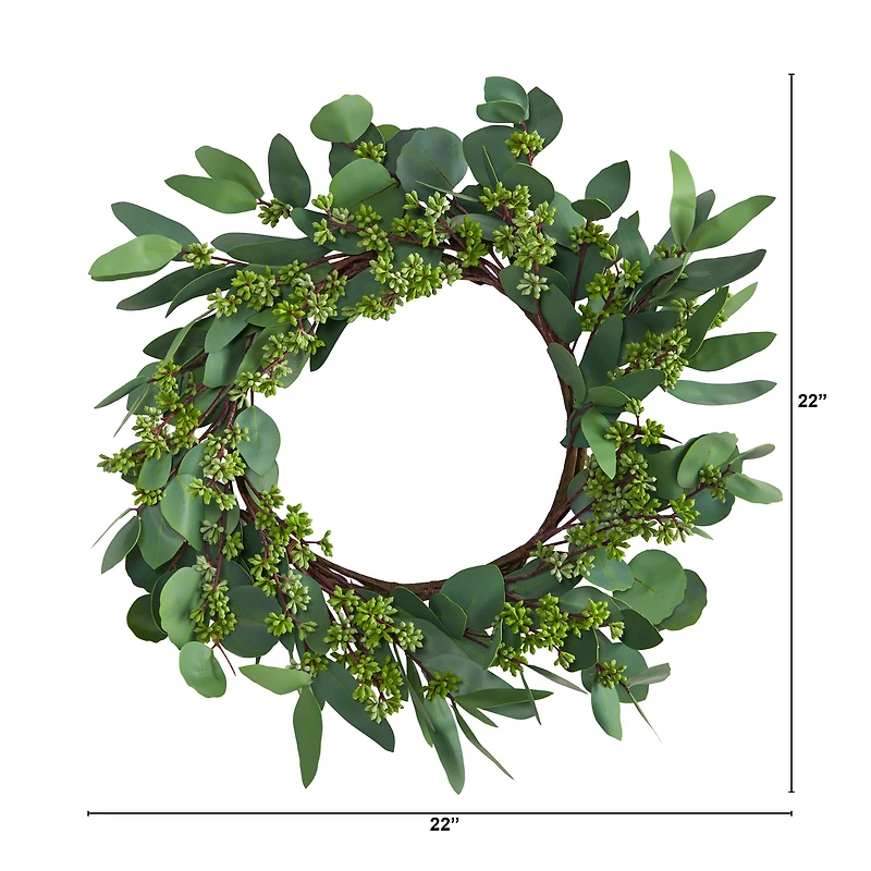 22" Eucalyptus & Berry Wreath