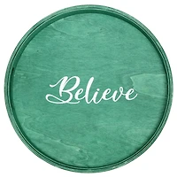 Elegant Designs™ 13.8" Round Believe Serving Tray with Handles