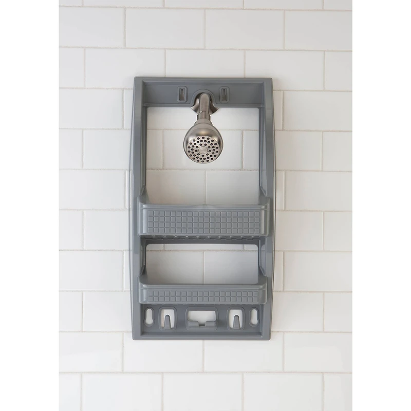 Bath Bliss Gray Multi Hanging Option Shower Caddy