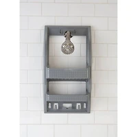 Bath Bliss Gray Multi Hanging Option Shower Caddy