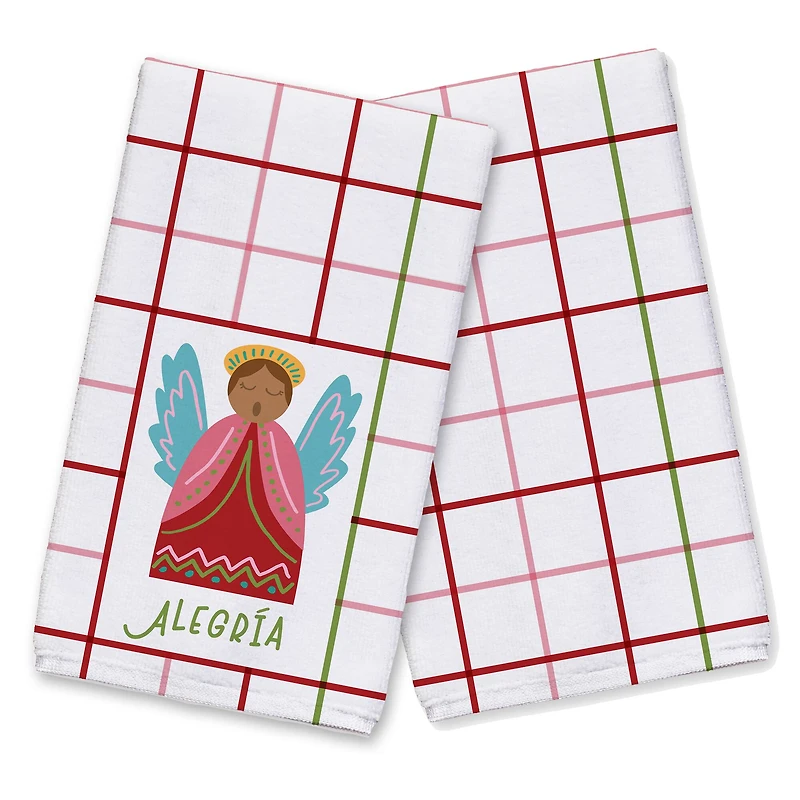Alegria Angel Grid Tea Towels - Set of 2