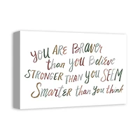 You Are Brave 18" x 12' Canvas Wall Art