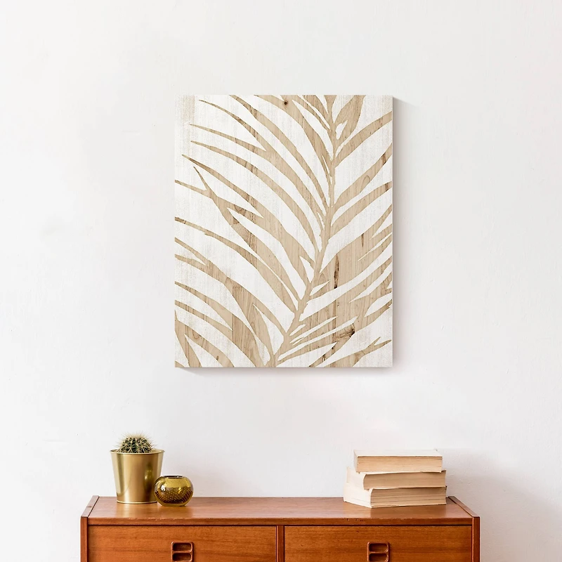 Wooden Palm 16" x 20" Canvas Wall Art