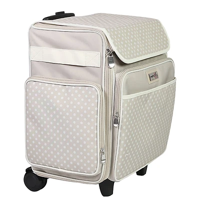 Everything Mary Tan Dot Rolling Scrapbooking Case