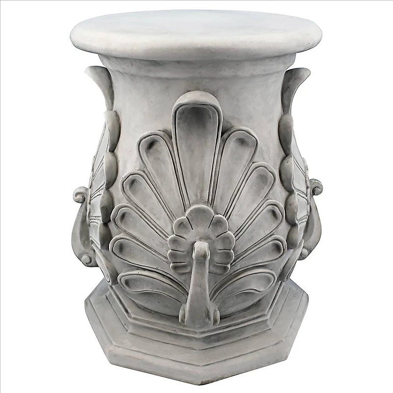 Design Toscano® 19" Antique Stone Classic Peacock Statuary Pedestal