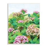 Stupell Industries Pink Geranium Bushes In Field Clear Sky Wall Plaque