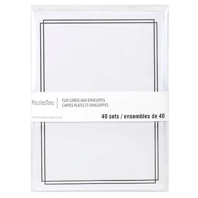 Black Border Flat Cards & Envelopes by Recollections™, 5" x 7"