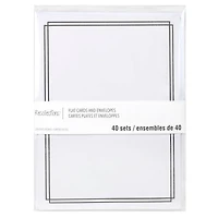 Black Border Flat Cards & Envelopes by Recollections™, 5" x 7"