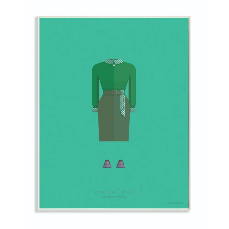 Stupell Industries Famous People Character Fashion Design Vertigo Wood Wall Plaque