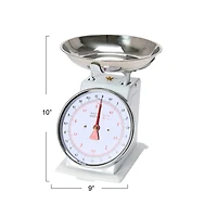 Hello Honey® White Metal Kitchen Scale with Removable Tray