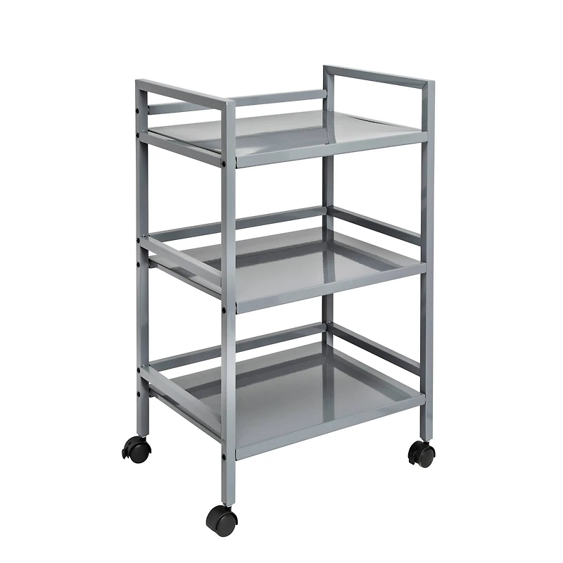 Honey Can Do Gray Metal Rolling Cart