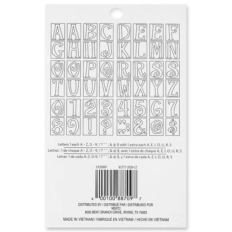 6 Pack: 4" Genie Alphabet Paper Stencils by Craft Smart™