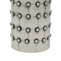 Silver Metal Industrial Candle Holder Set