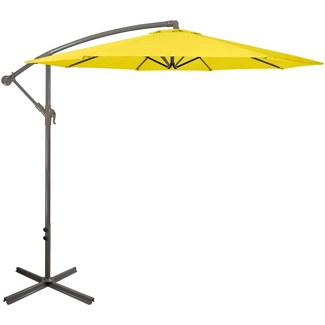 10 ft patio umbrella with stand Aoodor 10ft. Offset Hanging Umbrella with Base