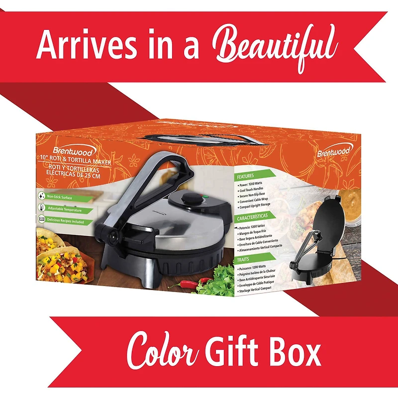 Brentwood 10" Nonstick Quesadilla Maker