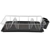 Kitchen Details 3-Piece Chrome Dish Rack with Tray