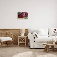 Stupell Industries Red Barn with American Flag Wall Plaque Art