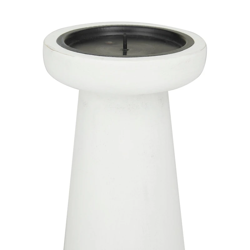 CosmoLiving by Cosmopolitan White Modern Candle Holder Set