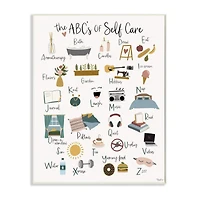 Stupell Industries ABCs of Self Care Wall Plaque