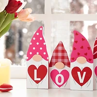 Glitzhome® 11" Valentine's Love Wooden Gnome Table Decor