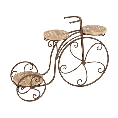 Brown Metal Farmhouse Bicycle Plantstand