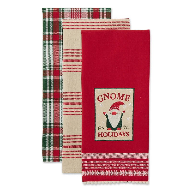DII® Assorted Little Gnome Dishtowel Set