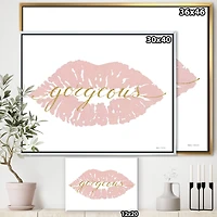 Designart - fashion Glam Lips on Gold II