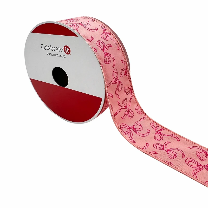 1.5" x 30ft. Holly Jolly Bows Wired Ribbon by Celebrate It®