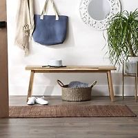 DII® Leather Brown Rag Rug, 2ft. x 6ft.