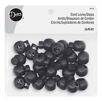 Dritz® 7/8" x 11/16" Black Cord Locks/Stops, 24ct.