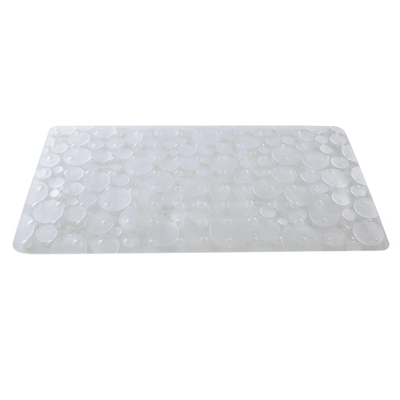Bath Bliss Clear Recycled PVC Non-Slip Textured Bath Mat
