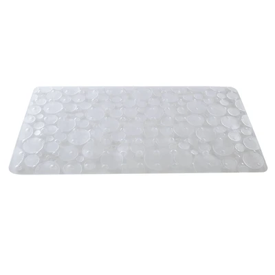 Bath Bliss Clear Recycled PVC Non-Slip Textured Bath Mat