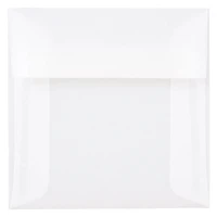 JAM Paper Clear Square Translucent Vellum Invitation Envelopes