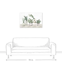 Glass Pots With Plants 36" x 24" Canvas Wall Art