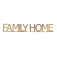 10" Gold Metal Family & Home Tabletop Sign Set
