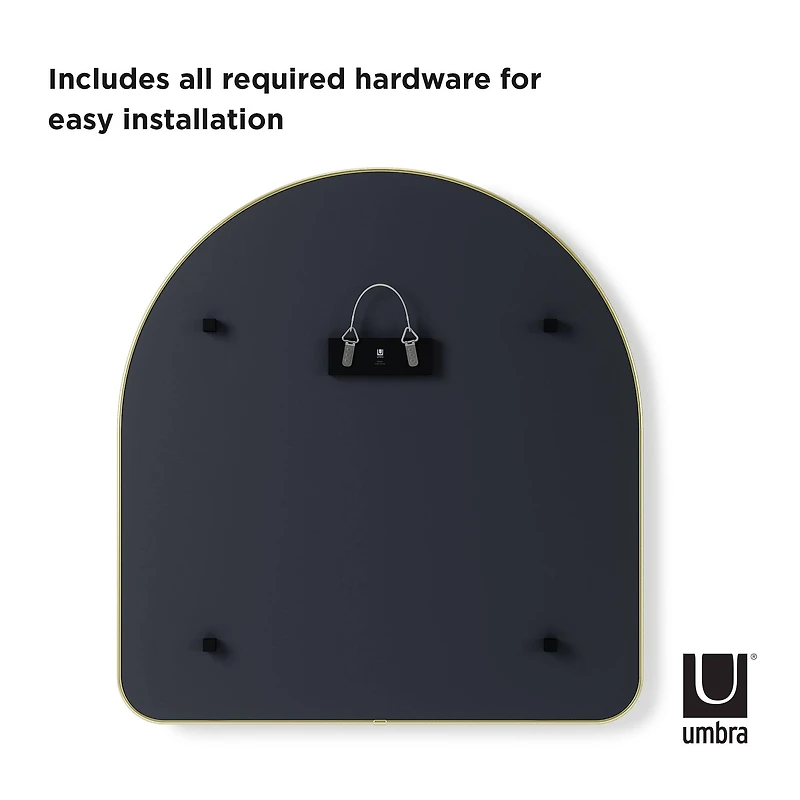 Umbra 36" Brass Hubba Arched Mirror