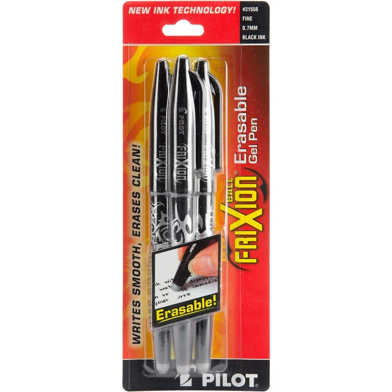 Pilot FriXion Black Ball Erasable Gel Pen Set
