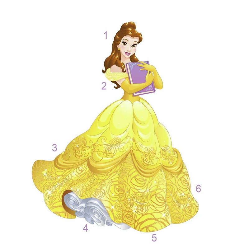 RoomMates Disney Princess Sparkling Belle Peel & Stick Giant Decals