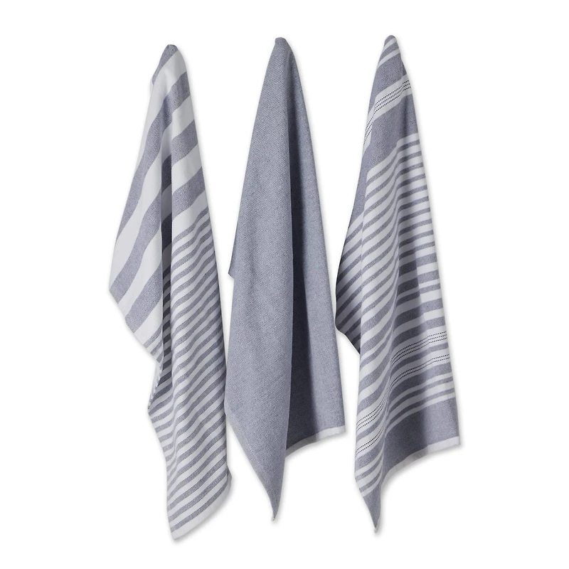DII® French Blue French Terry Dish Towels, 3ct.