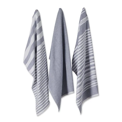 DII® French Blue French Terry Dish Towels, 3ct.