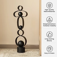 Glitzhome® 25.5" Modern Abstract Metal Sculpture Table Décor