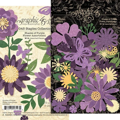 Graphic 45® Staples Die Cut Paper Flower Assortment