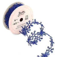 Gwen Studios 7/8" x 3yd. Die Cut Snowflakes Winter Holiday Ribbon