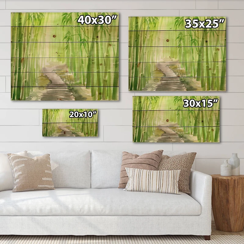 Designart - Green Bamboo Forest