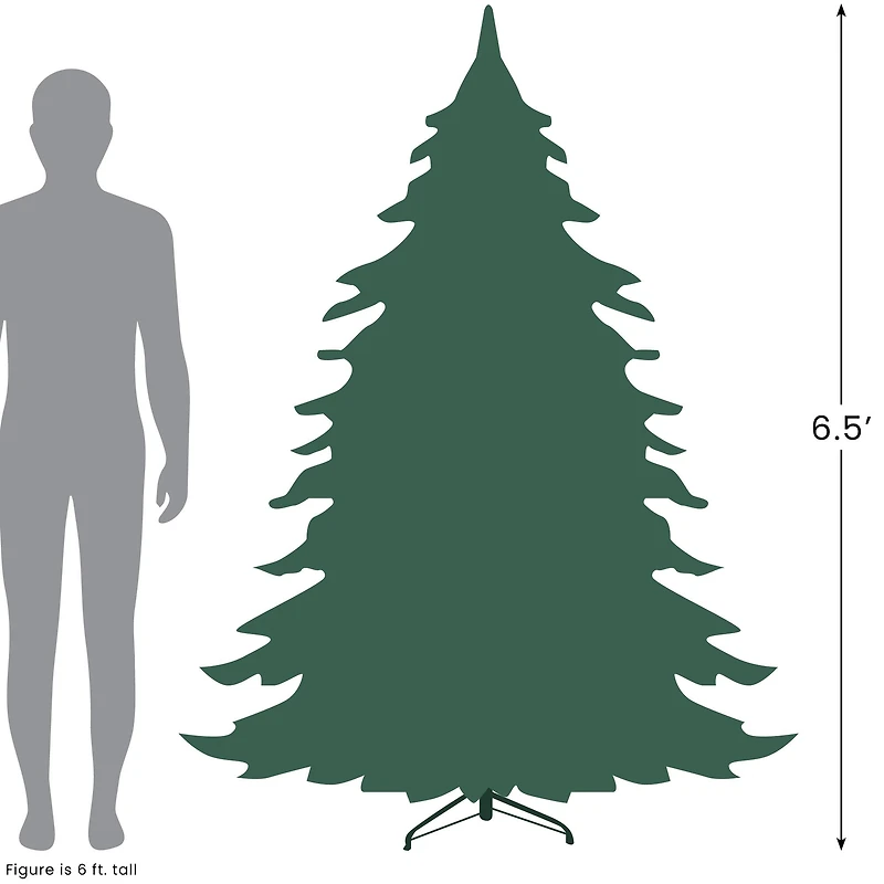 6.5ft. Pre-Lit Real Touch™️ Palisades Fir Artificial Christmas Tree, Clear Lights