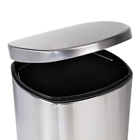 30L Soft-Close Stainless Steel Step Trash Can With Lid